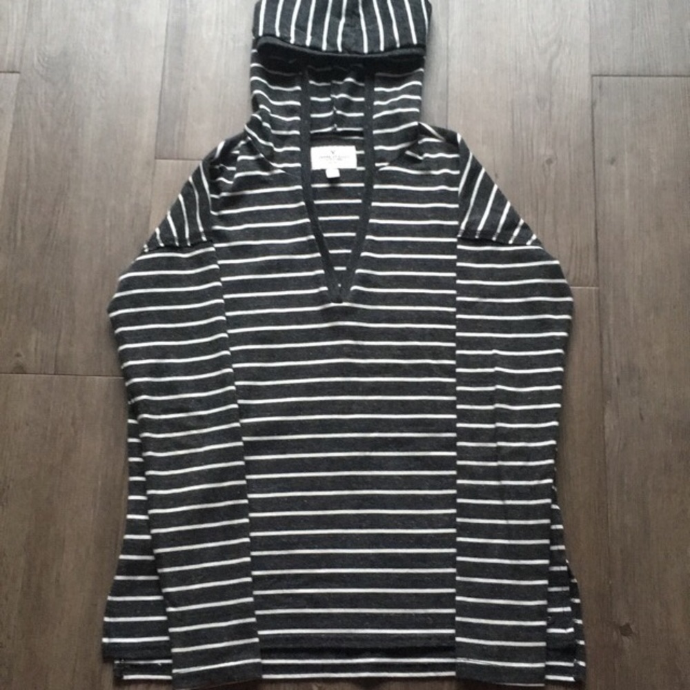 American eagle striped hoodie